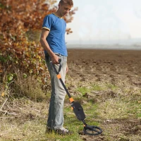 Outsunny Adjustable LCD Metal Detector, Water-resistant-Yellow/Black(m-10)