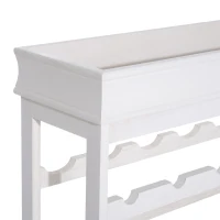 HOMCOM 70Wx22.5Dx70H cm 24 Bottles 4-tier Wine Rack-White(m-8)