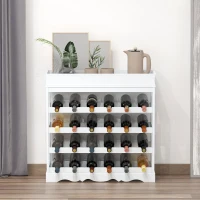 HOMCOM 70Wx22.5Dx70H cm 24 Bottles 4-tier Wine Rack-White(m-9)