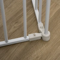 PawHut 5 Panels Pet Playpen Metal Fence w/ Walk Through Door - White(m-12)