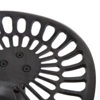 HOMCOM Cast Iron Adjustable Height Industrial Bar Stool with Footrest(m-9)