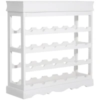 HOMCOM 70Wx22.5Dx70H cm 24 Bottles 4-tier Wine Rack-White(m-1)