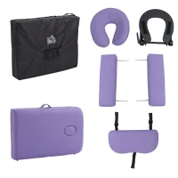 HOMCOM Portable Folding Massage Table, 2 Sections-Purple(m-12)