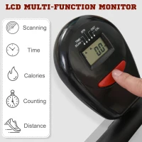 HOMCOM Under Desk Bike Magnetic Elliptical Machine Elliptical Trainer w/LCD Display and Adjustable Resistance Multi Scene(m-4)