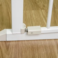 PawHut 5 Panels Pet Playpen Metal Fence w/ Walk Through Door - White(m-11)