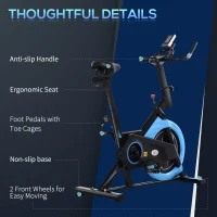 HOMCOM bicicleta fitness reglabila 47x104x103,5-114,5 cm(m-6)