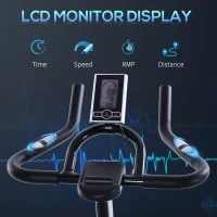 HOMCOM bicicleta fitness reglabila 47x104x103,5-114,5 cm(m-4)