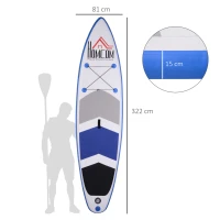 HOMCOM placa gonflabila stand up paddle 325x80x15cm(m-3)