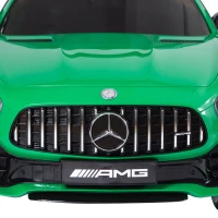 HOMCOM Macchinina per Bambini Elettrica 12V con Licenza Mercedes-AMG GTR, Velocità 3-5km/h, Telecomando, Luci e Suoni, Verde(m-9)
