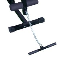 Homcom Banca pentru Antrenament Acasa Sala Multifunctiune Profesionala Abdomen Picioare Pectoral in Otel Negru 125x106x205cm(m-9)