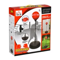 HOMCOM Kids Punching Bag with Stand, Free Standing Boxing Bag Set, Speed Bag with Speedball Adjustable Height from 122cm to 154cm(m-9)