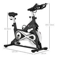 Trenażer rowerowy domowy rower treningowy bezstopniowy z wyświetlaczem LCD i kołem zamachowym 13 kg stal(m-3)
