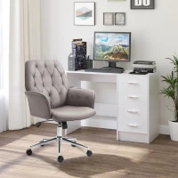 Vinsetto Swivel Desk Chair, On Wheels 360° Swivel, Adjustable Height Grey(m-2)