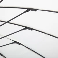 Outsunny Umbrela Suspendata cu Brat lateral Φ296cm pentru exterior, Alb Crem(m-11)