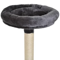 PawHut Ansamblu pentru Pisici cu 4 Niveluri din Plus Sisal Natural Gri 40x40x132cm(m-9)