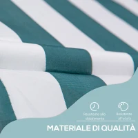 Outsunny Tenda da Sole da Esterno 2x1.5m a Rullo con Manovella, Altezza e Angolazione Regolabile, Bianco e Verde(m-5)