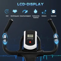 Trenażer rowerowy domowy rower treningowy bezstopniowy z wyświetlaczem LCD i kołem zamachowym 13 kg stal(m-4)