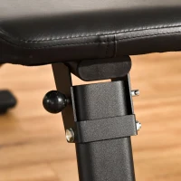 HOMCOM Panca Multifunzione per Addominali,6 Livelli di Inclinazione e Altezza Regolabile, Panca Palestra Pieghevole, Panca Pesi, Panca Piana , Acciaio e PU, 125x45x45-118cm, Nero(m-7)