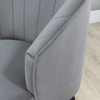 HOMCOM Sitzhocker, Barhocker, drehbar, eleganter Bezug, weiches Polster, Fußstütze, Kauschukholz, 60 x 60 x 112 cm(m-8)