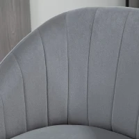 HOMCOM Sitzhocker, Barhocker, drehbar, eleganter Bezug, weiches Polster, Fußstütze, Kauschukholz, 60 x 60 x 112 cm(m-7)