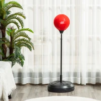 HOMCOM Kids Punching Bag with Stand, Free Standing Boxing Bag Set, Speed Bag with Speedball Adjustable Height from 122cm to 154cm(m-12)