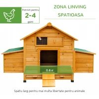 PawHut Cotet Gaini de Gradina – Lemn Impermeabil 150×100×96,5 cm(m-5)