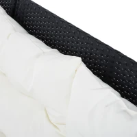 Outsunny Set Mobila din Ratan PE pentru Exterior Gradina 6 Piese, Canapea cu Perne si Masuta, Negru(m-7)