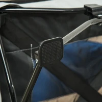 PawHut Brandina per Cani con Tettuccio da Esterno e Interno, Lettino per Cani Pieghevole in Tessuto Oxford e Acciaio, 118x60x90cm, Grigio(m-8)