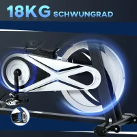 Trenażer rowerowy domowy rower treningowy bezstopniowy z wyświetlaczem LCD i kołem zamachowym 13 kg stal(m-6)
