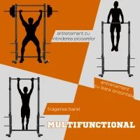 Turn de forta multi-functional rezistent HOMCOM Statie de antrenament Antrenament de forta cu bara de suport Sala de sport de acasa(m-5)