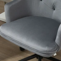 Vinsetto Chaise de bureau fauteuil de bureau ergonomique hauteur réglable pivotante à 360° revêtement velours grand confort 63 x 64 x 96 cm gris(m-9)