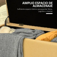 HOMCOM Banco de Almacenamiento con Tapa Abatible y Patas de Acero para Dormitorio Salón Entrada 101x38,5x44,5cm Amarillo(m-5)