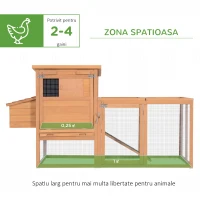 PawHut cuibar gaini, multifunctional,190×81×103cm, lemn(m-4)