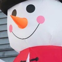 HOMCOM Decoratiune Om de zapada gonflabil de 242 cm cu 4 Lumini LED, IP44 impermeabil(m-9)