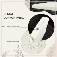 Outsunny Set masa si scaune 5 piese din rattan PE pentru exterior, cotiere din rachita, pentru terasa(m-7)