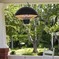 Outsunny Elektrische tuinverwarmer terrasverwarmer plafondverwarming 1500 W trekkoord(m-10)