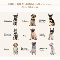 PawHut Canapea pentru caini de talie medie, pat inaltat pentru caini cu cadru din lemn, lounge pentru pisoi pentru instalare usoara, 80 x 40 x 46 cm, gri inchis(m-7)