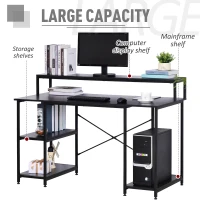 HOMCOM Masa de birou pentru computator raft covorase reglabile moderna pentru casa birou(m-5)
