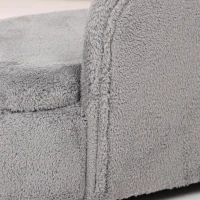 PawHut Canapea pentru caini de talie medie, pat inaltat pentru caini cu cadru din lemn, lounge pentru pisoi pentru instalare usoara, 80 x 40 x 46 cm, gri inchis(m-9)