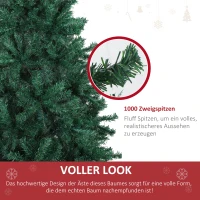 HOMCOM Kerstboom dennenboom 1.000 takken PVC groen(m-4)