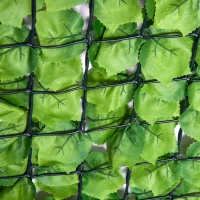 Outsunny Kunsthaag wanddecoratie privacy haag planten haag lichtgroen(m-9)