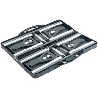 Outsunny Folding Picnic Table and Chair Set Portable Camping Hiking Dining Furniture with Four Chairs, Aluminium Frame and Suitcase for BBQ Party Outdoor Garden(m-10)