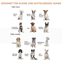 PawHut Afschermhek voor honden deurafscherming veiligheidshek MDF wit(m-7)