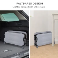 PawHut® Leżanka dla psa Legowisko Łóżko Miejsce do spania dla kota składana szara(m-7)