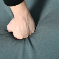 Outsunny schommelstoel, tuinstoel, poly rotan met grijze kussens(m-8)