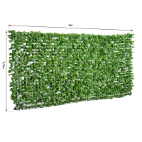 Outsunny Kunsthaag wanddecoratie privacy haag planten haag lichtgroen(m-3)
