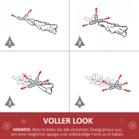 HOMCOM Kerstboom dennenboom 1.000 takken PVC groen(m-6)