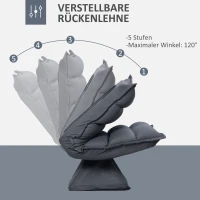 HOMCOM fauteuil, draaibare zitting, verstelbare rugleuning, zachte bekleding, ademende hoes, donkergrijs, 62 x 62 x 95 cm(m-4)