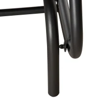 Outsunny schommelbank voor 2 personen in rotan look, staal + poly rotan, grijs, 70 x 120 x 84 cm(m-9)