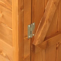 Outsunny Garden Shed Wooden Timber Garden Storage Shed - Double Door - 160cm x 139cm x 75cm(m-8)